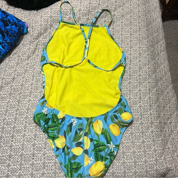 COPY - Speedo Turnz Lemon Print One Piece Swimsuit Size 14/40 - Picture 5 of 9